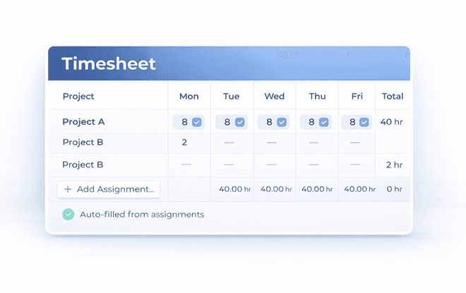 Simplifying Timesheets with Unit4 ERP Assignments